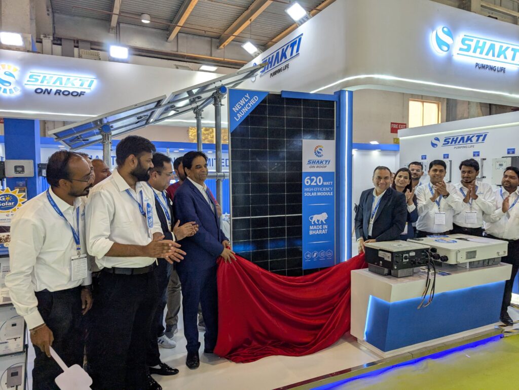 Ten Modules Shakti Pumps unveils 620 Wp TOPCon solar module at REI Expo 2026 - pv ...